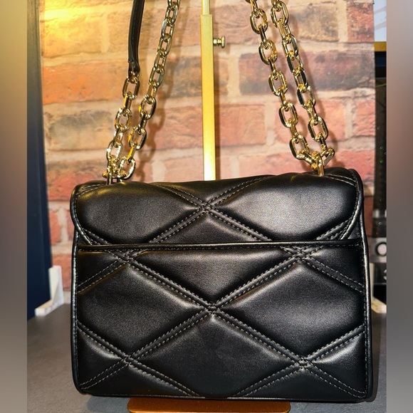 Michael Kors “Serena” Medium Flap Shoulder Bag – Black/Gold (NWT) - Picture 4 of 6